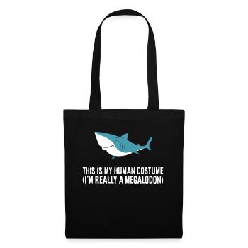 This Is My Human Costume I'm Really A Megalodon - Tote Bag - black - Front