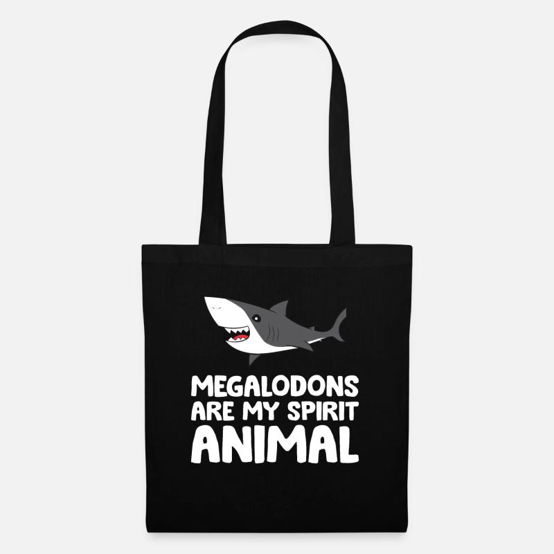 Megalodons sind mein Seelentier Megalodon-Hai - Stoffbeutel - Schwarz