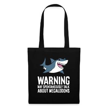 Warning May Spontaneously Talk About Megalodons - Tote Bag - black - Front