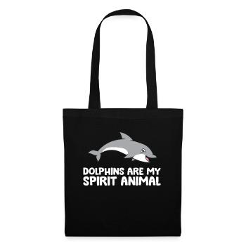 Dolphins Are My Spirit Animal - Tote Bag - black - Front