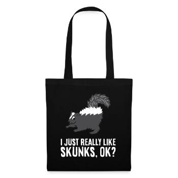 Skunk Lover I Just Really Like Skunks Ok? - Tote Bag - black - Front