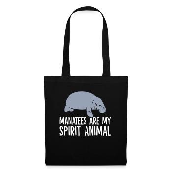 Manatees Are My Spirit Animal Funny Manatee - Tote Bag - black - Front