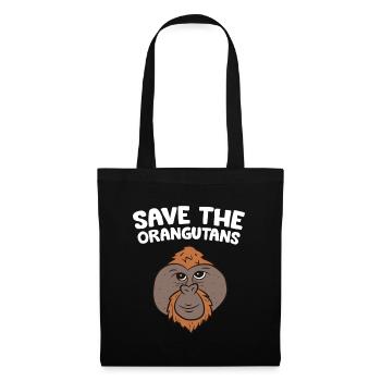 Orangs-outans Amateurs Singes Faune Sauvez le - Sac en tissu - noir - Devant