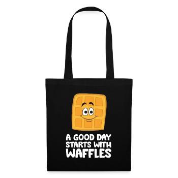 Waffles For Breakfast A Good Day Starts With - Tote Bag - black - Front