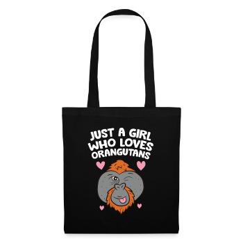 Juste une fille qui aime les orangs-outans - Sac en tissu - noir - Devant