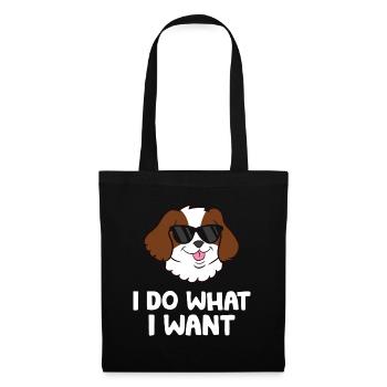 Ich mache was ich will Cavalier King Charles - Stoffbeutel - Schwarz - Vorne