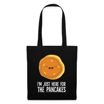 Amateurs de crêpes, je ne suis qu’à cause de la - Sac en tissu - noir - Devant