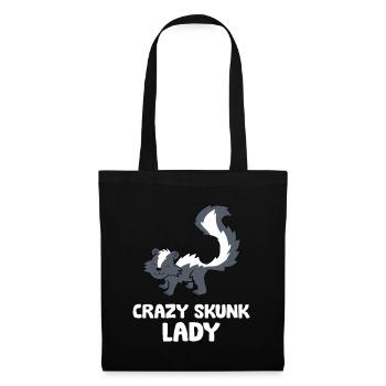 Femme mouffette folle - Sac en tissu - noir - Devant