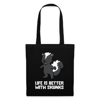 La vie est meilleure avec les mouffettes - Sac en tissu - noir - Devant