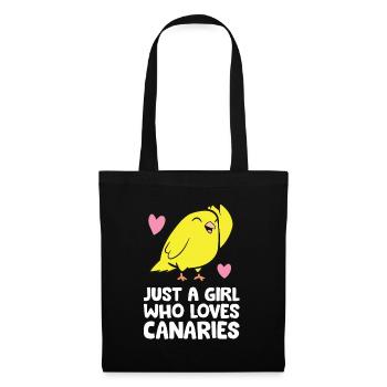 Just a Girl Who Loves Canaries Cute Canary Bird - Tote Bag - black - Front