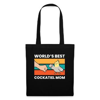 Cockatiel Parrot Mama World’s Best - Sac en tissu - noir - Devant