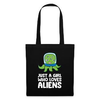 Just a Girl Who Loves Aliens - Tote Bag - black - Front