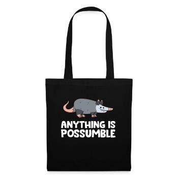 Opossum Tout est possible Opossum mignon - Sac en tissu - noir - Devant
