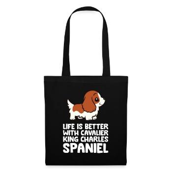 Life Is Better With A Cavalier King Charles - Tote Bag - black - Front