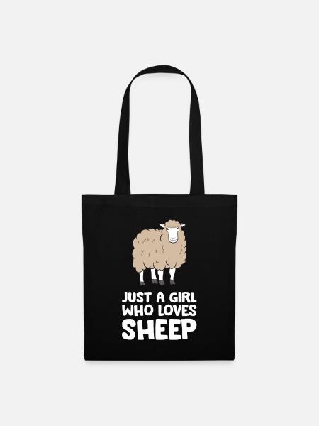 Just a Girl Who Loves Sheep Sheep Farm Animal - Tote Bag - black