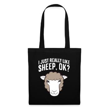 I Just Really Like Sheeps Ok? Lambs Cute Sheep - Tote Bag - black - Front