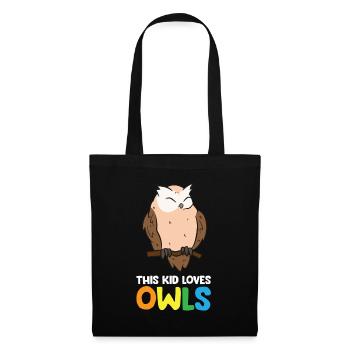 This Kid Loves Owls Boys And Girls Cute Owl - Tote Bag - black - Front