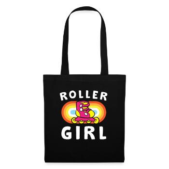Roller Girl Inline Skating Girl Women - Tote Bag - black - Front