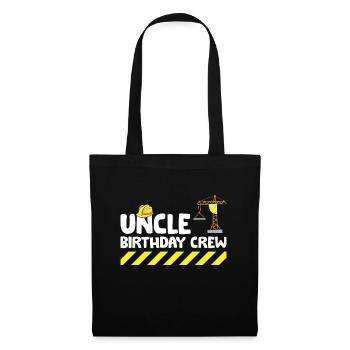 Construction Birthday Party Uncle Of The Birthday - Stoffbeutel - Schwarz - Vorne