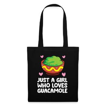 Nur ein Mädchen, das Guacamole liebt - Stoffbeutel - Schwarz - Vorne
