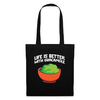 Avocat-Guacamole Love Life est meilleur avec - Sac en tissu - noir - Devant