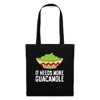 Avocado-Liebhaber Es braucht mehr Guacamole - Stoffbeutel - Schwarz - Vorne
