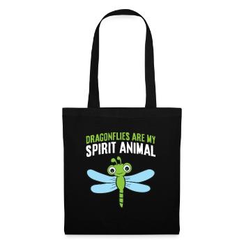 Dragonflies Are My Spirit Animal Funny Dragonfly - Tote Bag - black - Front