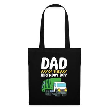 Dad Of The Birthday Boy Garbage Truck Birthday - Tote Bag - black - Front