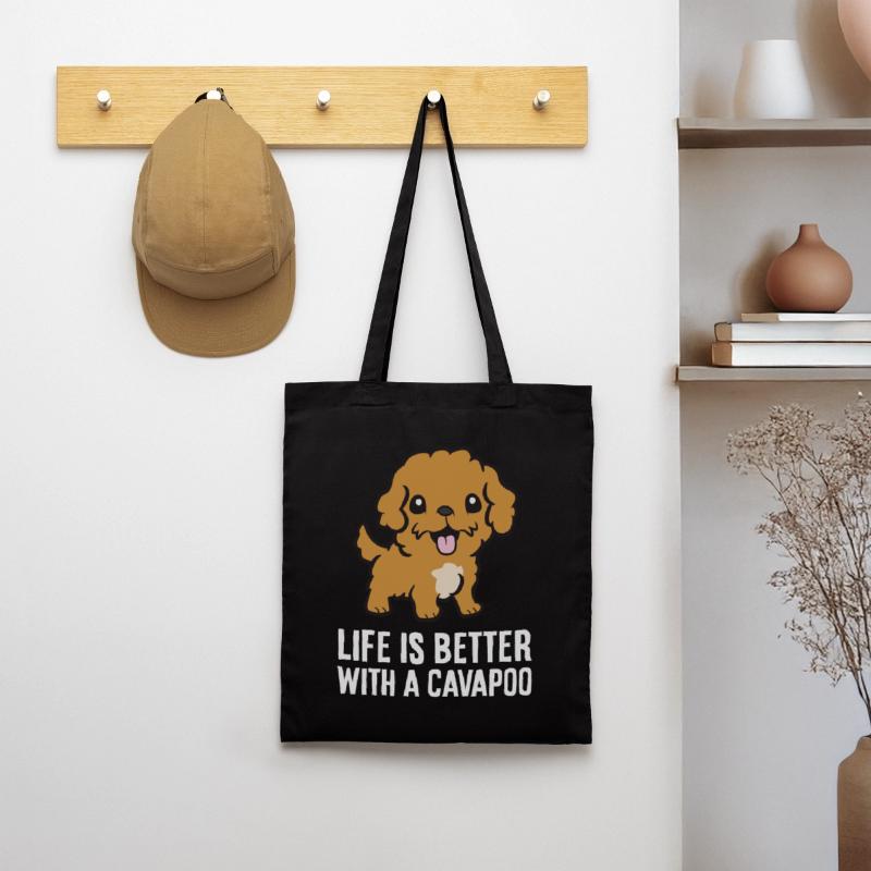Cavapoo Pet Dog Life Is Better With A Cavapoo Tote Bag