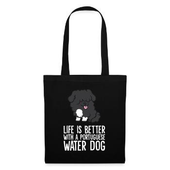 Life Is Better With A Portuguese Water Dog - Tote Bag - black - Front