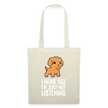 Cavapoo je t’entends, je n’écoute tout simplement pas - Sac en tissu - nature - Devant