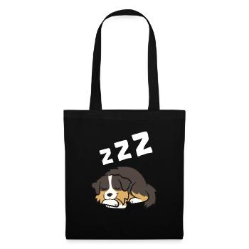 Australian Shepherd Aussie Dog Sleeping - Tote Bag - black - Front