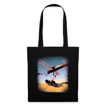 Skydiving Parachutists Parachute - Tote Bag - black - Front