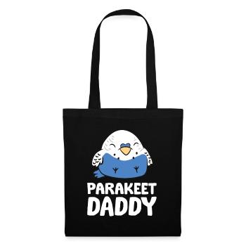 Perruche Papa Perruche Drôle - Sac en tissu - noir - Devant