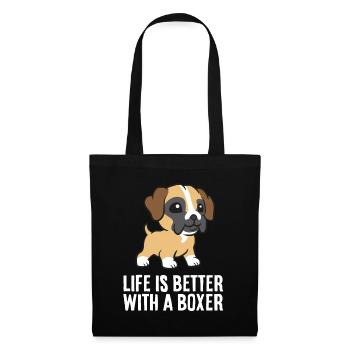 Boxer Dog Owner Life Is Better With A Boxer Dog - Tote Bag - black - Front
