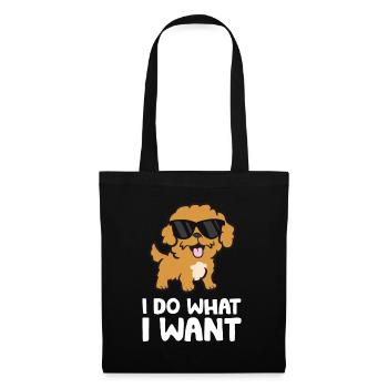 Cavoodle Dog I Do What I Want Funny Cavapoo - Tote Bag - black - Front