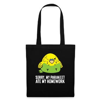 Parakeet School Homework Sorry My Parakeet Ate My - Tote Bag - black - Front