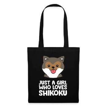 Just a Girl Who Loves Shikoku Dogs - Tote Bag - black - Front