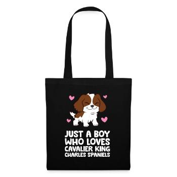 Un seul garçon, les Cavalier King Charles Spaniels - Sac en tissu - noir - Devant