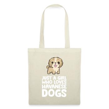 Juste une fille qui aime les chiens havanais - Sac en tissu - nature - Devant
