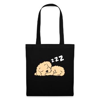 Morkie Sommeil Paresseux Morkie Pyjama Sommeil - Sac en tissu - noir - Devant