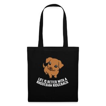 Life Is Better With A Rhodesian Ridgeback Dog - Tote Bag - black - Front