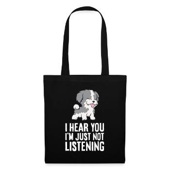 Je t’entends je n’écoute tout simplement pas l’amour havanais - Sac en tissu - noir - Devant
