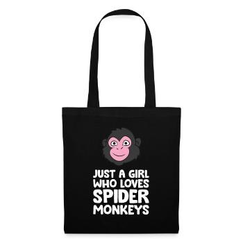 Just a Girl Who Loves Spider Monkeys - Tote Bag - black - Front