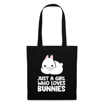 Juste une fille qui aime les lapins - Sac en tissu - noir - Devant