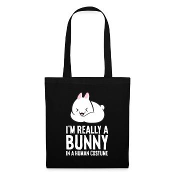Rabbit Costume I'm Really A In A Human Costume - Stoffbeutel - Schwarz - Vorne
