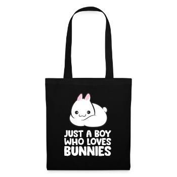 Juste un garçon qui aime les lapins - Sac en tissu - noir - Devant