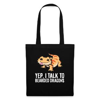 Bearded Dragon Owner Reptile Yep I Talk To - Tote Bag - black - Front