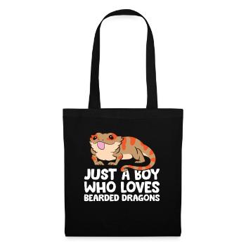 Just a Boy Who Loves Bearded Dragons Reptile - Tote Bag - black - Front