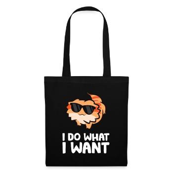 I Do What I Want Reptile Lizard Funny Bearded - Tote Bag - black - Front